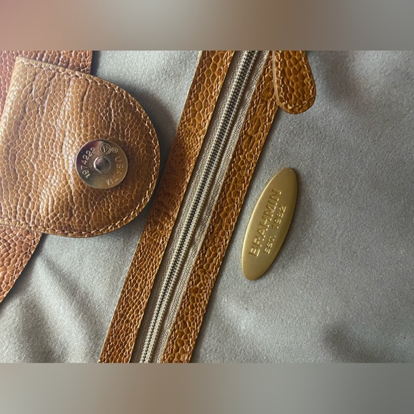 Brahmin - Snakeskin Embossed Shoulder Bag - Picture 9 of 16